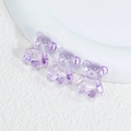 Three purple transparent acrylic bear beads for DIY jewelry making and bracelets - Bear - Clear Purple