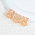 Translucent orange acrylic bear beads with glitter for DIY jewelry and crafts - Bear - Shimmer Orange