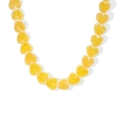 Lindo collar de corazones amarillo brillante con textura de azúcar glaseado - Amarillo
