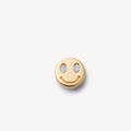 Pendentif médaillon smiley en or 18k orné de pierres en zircone cubique scintillantes - Pendentif Visage Souriant Seul (Sans Chaîne)
