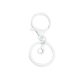 DIY accessory set with white painted alloy lobster clasp and flat key ring component - Round Ring and Small Lobster Clasp Three-piece Set / White