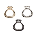 Fortune bag keychains in gold silver and gun black finishes with lucky charm - Random Color