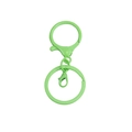 Vibrant green matte alloy spring ring and lobster clasp set for DIY keychains - Round Ring and Small Lobster Clasp Three-piece Set / Spring Green