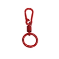Rode gespoten U-vormige metalen sleutelhanger met veerhaak en ronde ring detail - Karabijnhaak En Veer En Sleutelring / Rood