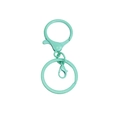 Mint green alloy keychain accessory with lobster clasp and spring flat ring set - Round Ring and Small Lobster Clasp Three-piece Set / Emerald