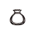 Gunmetal lucky bag keychain pendant with Fu character and ancient coin relief - Gun Black
