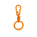 Orange spring-loaded U-shaped keychain hook with matte spray finish for DIY bags - Carabiner And Spring And Key Ring / Orange