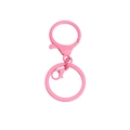 Pink matte alloy lobster clasp set with two round spring rings for DIY keychains - Round Ring and Small Lobster Clasp Three-piece Set / Peach