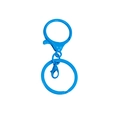 Sky blue alloy lobster clasp and split key ring set with high-quality painted finish - Round Ring and Small Lobster Clasp Three-piece Set / Dark Blue