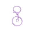 Lavender purple alloy lobster clasp and keyring 3-piece set for DIY keychain crafting - Round Ring and Small Lobster Clasp Three-piece Set / Light Purple