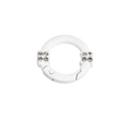 Moschettone rotondo bianco con strass brillanti per portachiavi fai-da-te e borse - Bianco