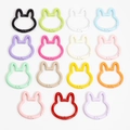 Anillos mosquetón con forma de conejo en quince colores para llaveros DIY y colgantes bolso - Color Aleatorio
