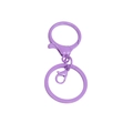 Purple alloy lobster clasp and flat key ring set with durable lacquer finish for DIY - Round Ring and Small Lobster Clasp Three-piece Set / Deep purple