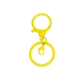 Lemon yellow alloy spring ring and lobster clasp three-piece set for DIY keychains - Round Ring and Small Lobster Clasp Three-piece Set / Yellow
