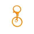 Vibrant orange alloy spring ring buckle and lobster clasp kit for DIY keychains - Round Ring and Small Lobster Clasp Three-piece Set / Dark Orange