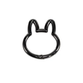 Gunmetal black rabbit shaped spring ring buckle for DIY keychain and bag accessories - Gun Black