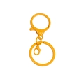 DIY matte orange keychain set featuring lobster clasp, jump ring, and flat key ring component - Round Ring and Small Lobster Clasp Three-piece Set / Light Orange