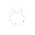 White rabbit-shaped spring ring lobster clasp for DIY bags and keychains accessories - White