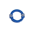 Moschettone rotondo blu con strass scintillanti per accessori portachiavi fai-da-te - Blu Zaffiro