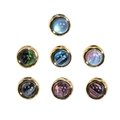 Starry sky effect beads with gold metal base for DIY jewelry making and phone charms - Round Style (Random Color)