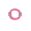 Chiusura ad anello a molla rosa con cristalli per accessori portachiavi fai da te - Rosa Fucsia