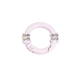 Anello a molla rosa chiaro con trama a serpente e strass per accessori gioielli DIY - Rosa Chiaro