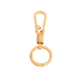 Creamy beige matte spring hook keychain with U-shape carabiner for DIY bag accessories - Carabiner And Spring And Key Ring / Grapefruit