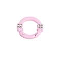Anello a molla rosa con strass per connettori di portachiavi fai-da-te - Rosa Chiaro