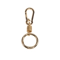 Golden spring swivel lobster clasp with round open ring for DIY bag keychain accessory - Carabiner And Spring And Key Ring / KC Gold