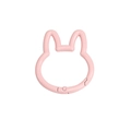 Pink rabbit-ear shaped metal spring ring buckle for DIY keychains and bags - Light Pink