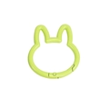 Light green rabbit shaped metal spring ring buckle for keychains and DIY bag charms - Fruit Green