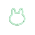 Mint green rabbit-shaped spring ring gate clasp for DIY handbag and keychain charms - Milky Green