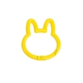 Matte yellow bunny shaped spring ring clasp hook for DIY bags and keychains - Yellow