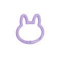 Purple rabbit-shaped metal spring ring buckle for DIY keychains and bags - Dark Purple