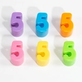 Bunte Acryl-Zahlenperlen 5 für DIY-Schmuck und Dopamin-Handyketten in vielen Farben - Nummer 5 (Zufällige Farbe)