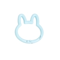 Light blue rabbit shaped spring gate ring carabiner for DIY keychain and bag charms - Light Blue