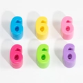Bunte Acrylperlen Zahl 6 in sechs Farben für DIY Schmuckherstellung und Basteln - Nummer 6 (Zufällige Farbe)