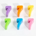 Bunte Acrylperlen Zahl 7 für DIY Schmuckherstellung und Schlüsselanhänger Zubehör - Nummer 7 (Zufällige Farbe)
