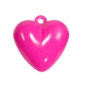 Glossy rose pink acrylic heart pendant with smooth finish for DIY keychains and bags - Rose Red