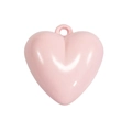 Pink frosted acrylic heart pendant with a smooth surface for DIY keychains and bags - Light Pink