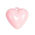 Polished light pink acrylic heart charm with top hole for DIY jewelry making - Light Pink