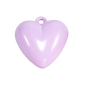 Charming light purple acrylic heart pendant with a high gloss finish for DIY keychains - Light Purple