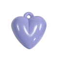 Vibrant purple frosted acrylic heart charm with top ring for DIY keychain and bag accessories - Taro Purple