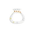 Lucky bag shaped spring gate ring in white finish with traditional Fu character - Blessing Bag / White