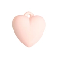 Matte light pink acrylic heart-shaped charm with top hanging hole for DIY keychains - Pink