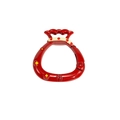 Lucky bag shaped red spring ring hook for DIY keychains with FU character detail - Blessing Bag / Red