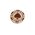 Poker themed spade bead with checkerboard pattern for DIY jewelry making and crafts - Texas Poker Chip Round Pieces / Spade pattern / Milk Tea