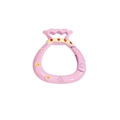 Pink lucky money bag spring clasp keychain with star pattern and Fu character - Blessing Bag / Light Pink