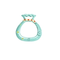 Mint green metal lucky bag spring ring keychain with lucky character engraving - Blessing Bag / Emerald
