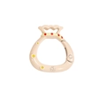 Lucky bag spring ring key chain accessory with cream finish and fuk symbol - Blessing Bag / Grapefruit